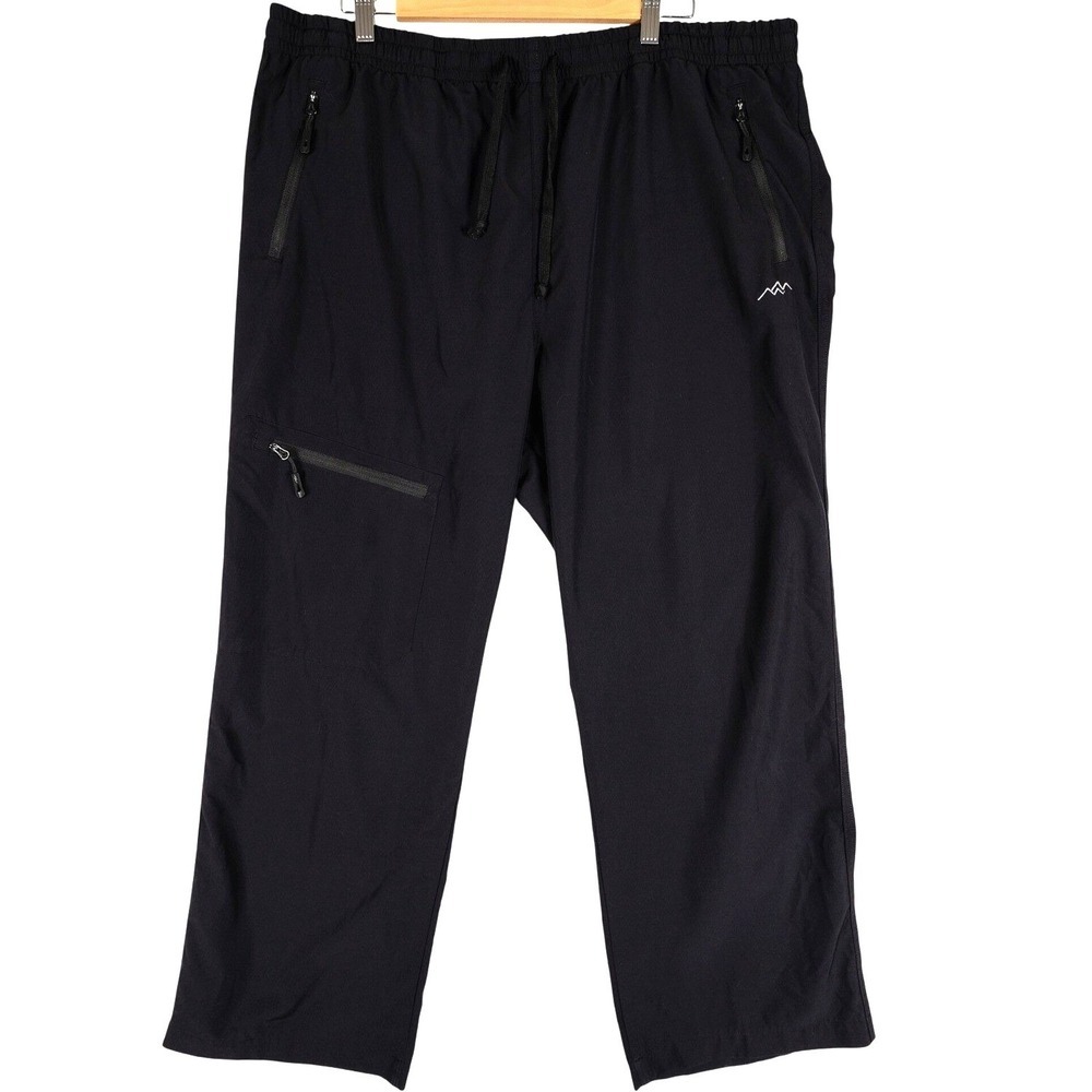TRAILSIDE SUPPLY CO Black Rain Workout Pants Mens XL Elastic Waist Outdoor